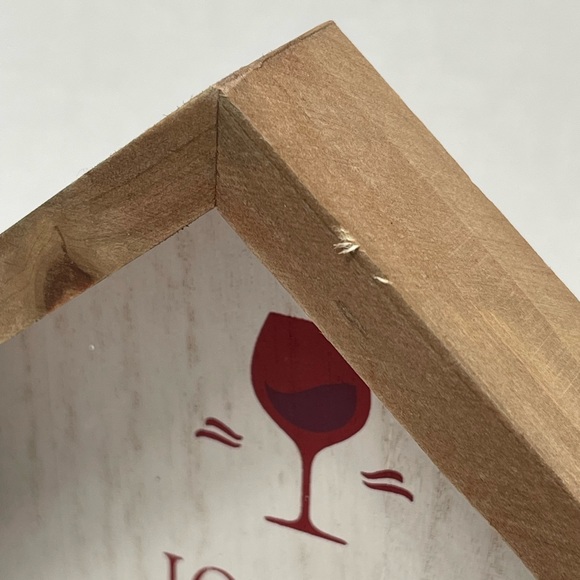 Christmas Tabletop Sign Home Decor Holiday Wine Glass Decorations Santa Wreath - Picture 8 of 17